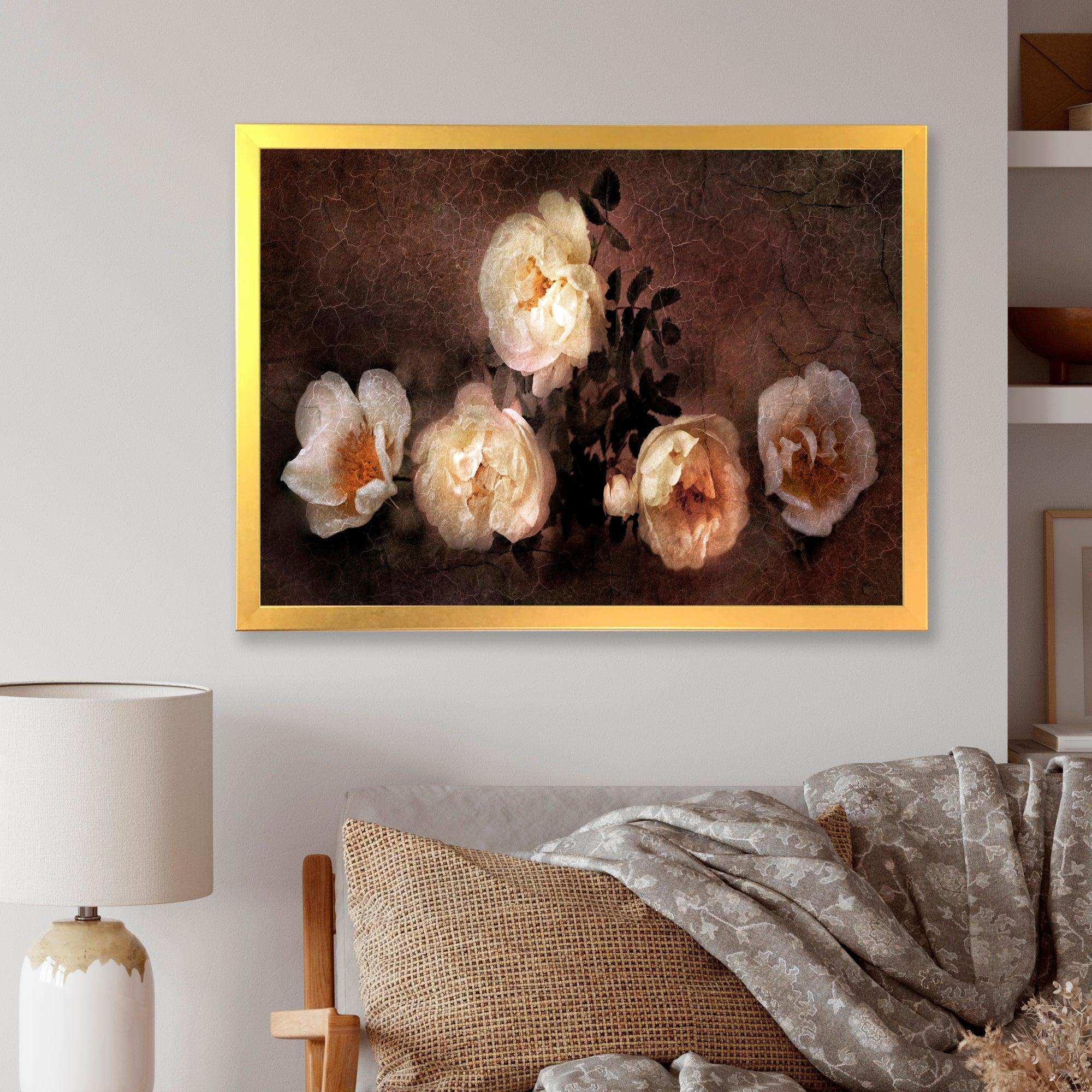 Wild Roses in Old Painting Style