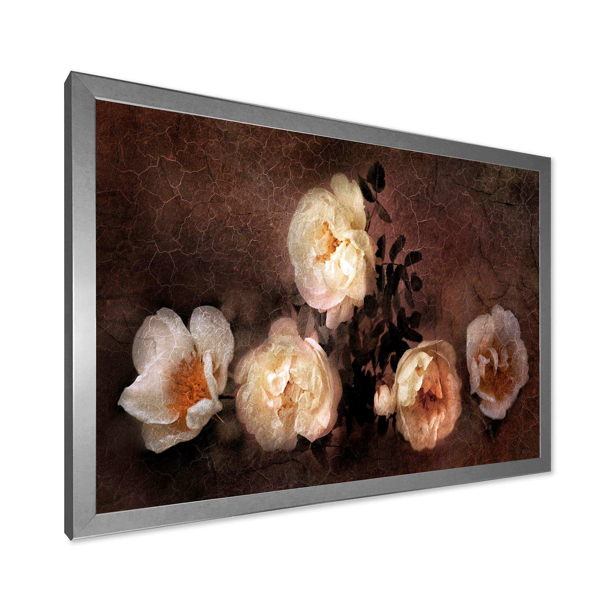 Wild Roses in Old Painting Style