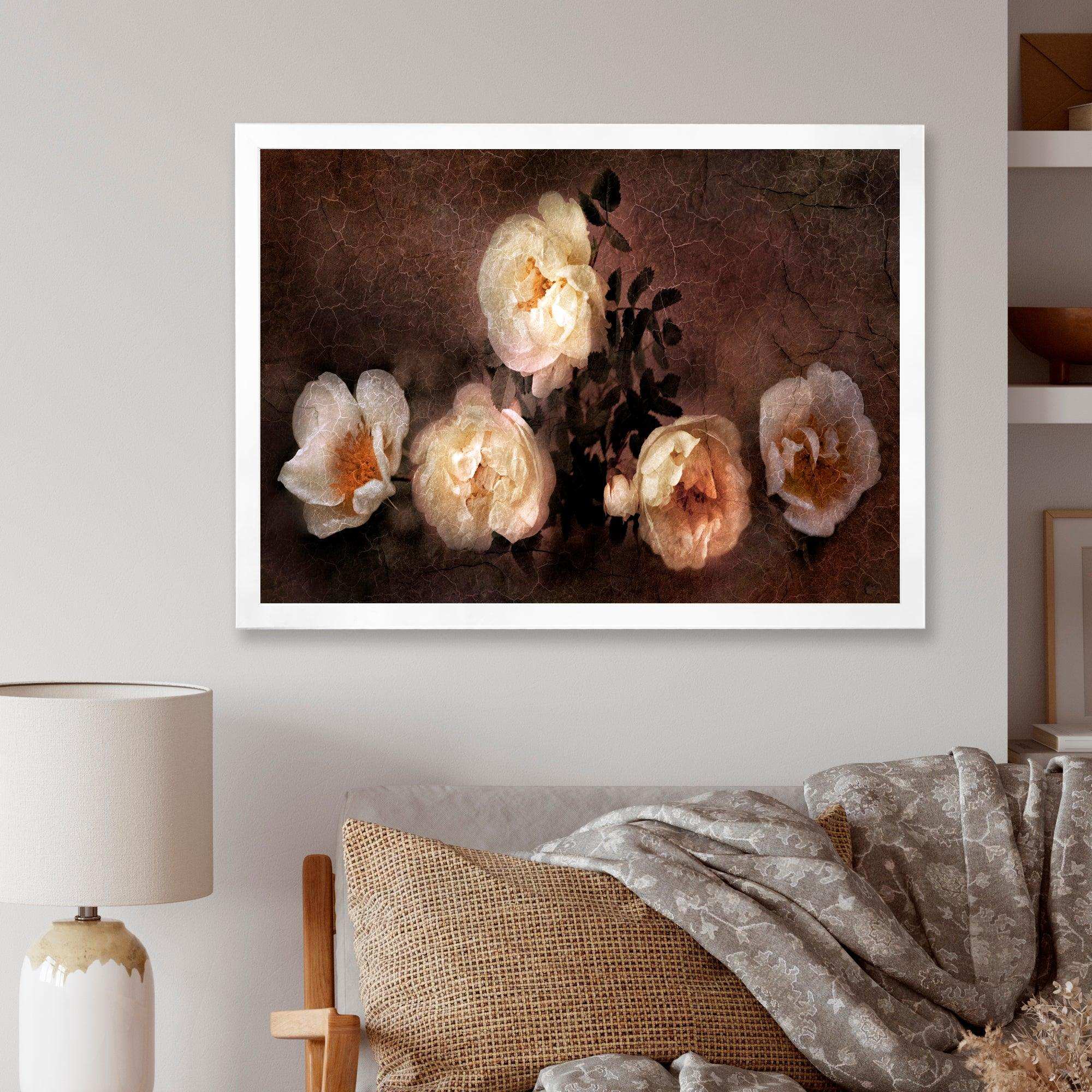 Wild Roses in Old Painting Style