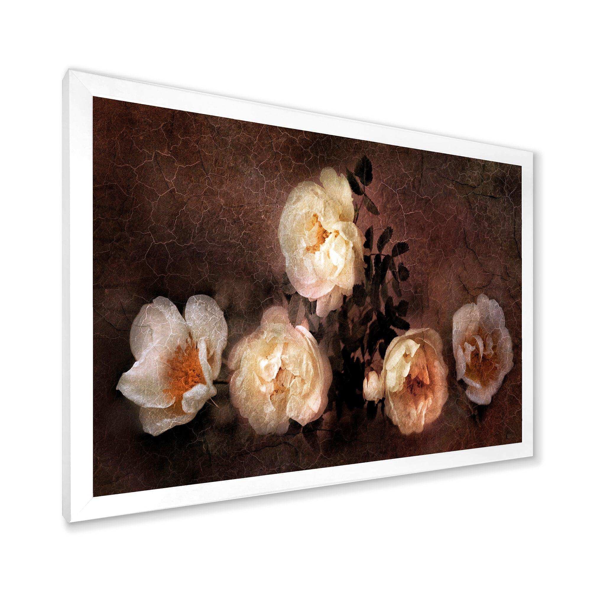 Wild Roses in Old Painting Style