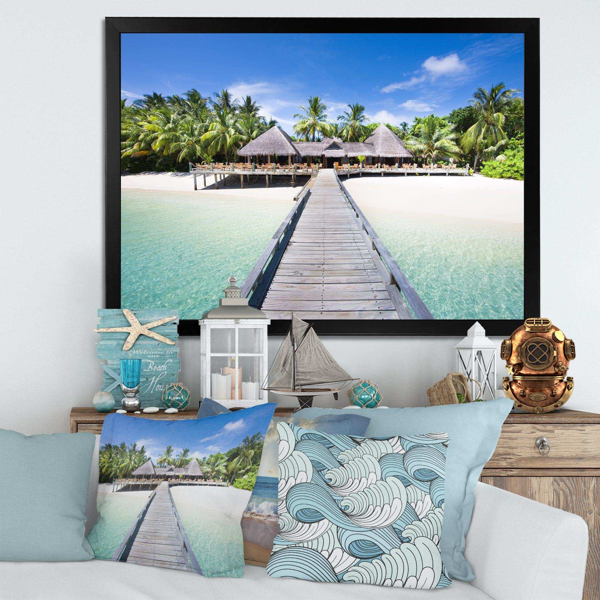 Beach with Coconut Palm Trees