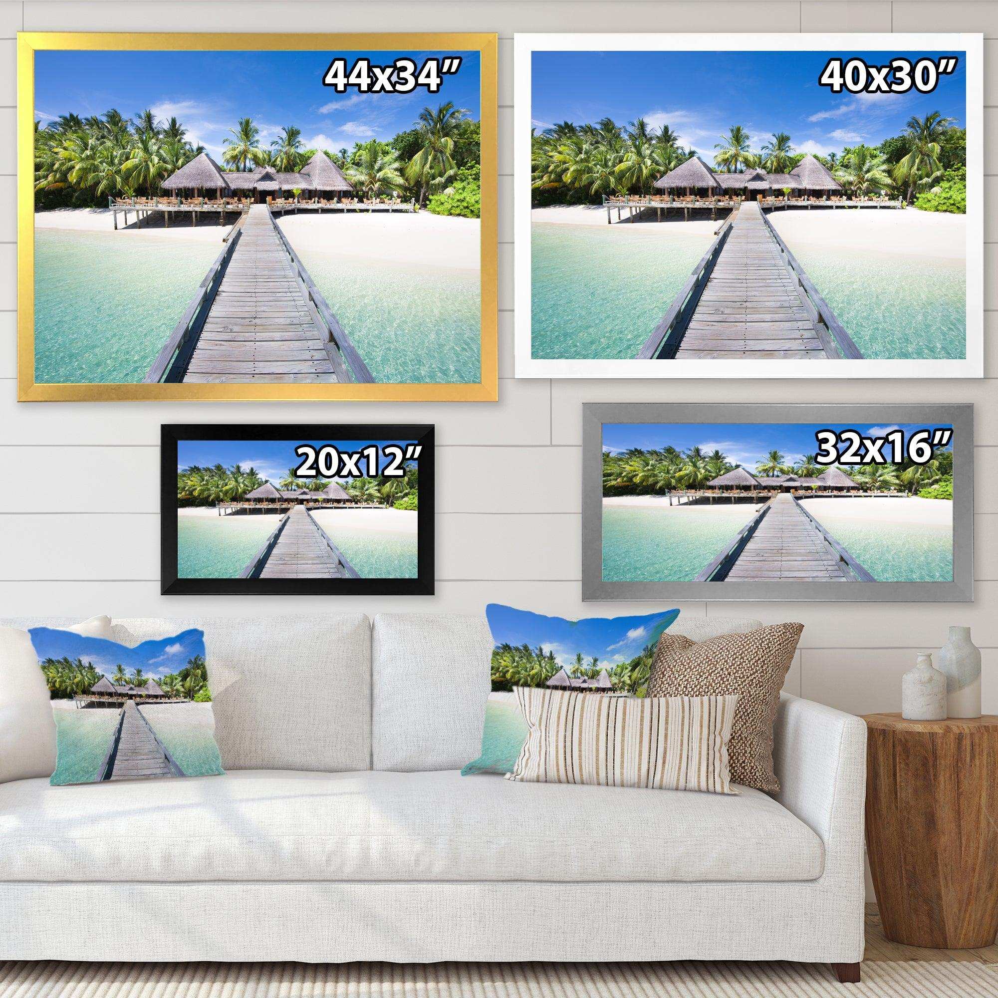 Beach with Coconut Palm Trees