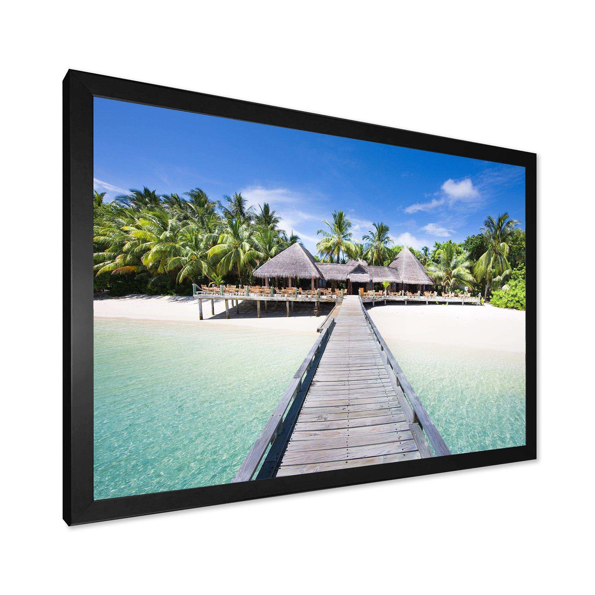 Beach with Coconut Palm Trees