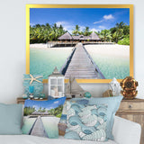 Beach with Coconut Palm Trees