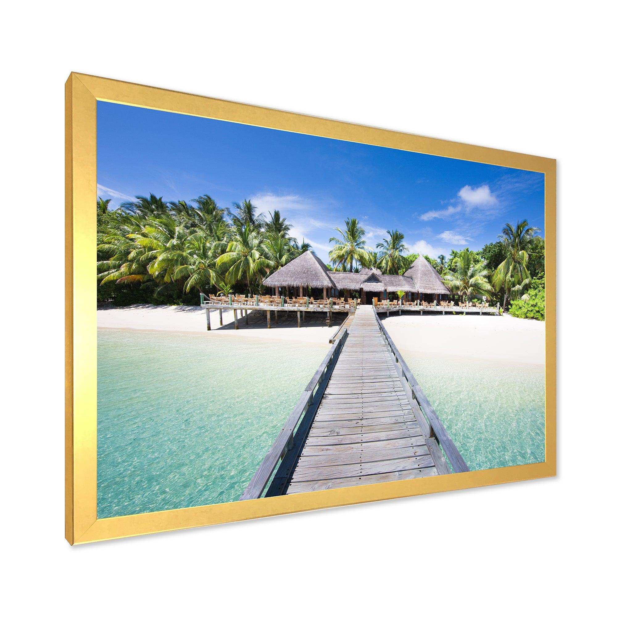 Beach with Coconut Palm Trees