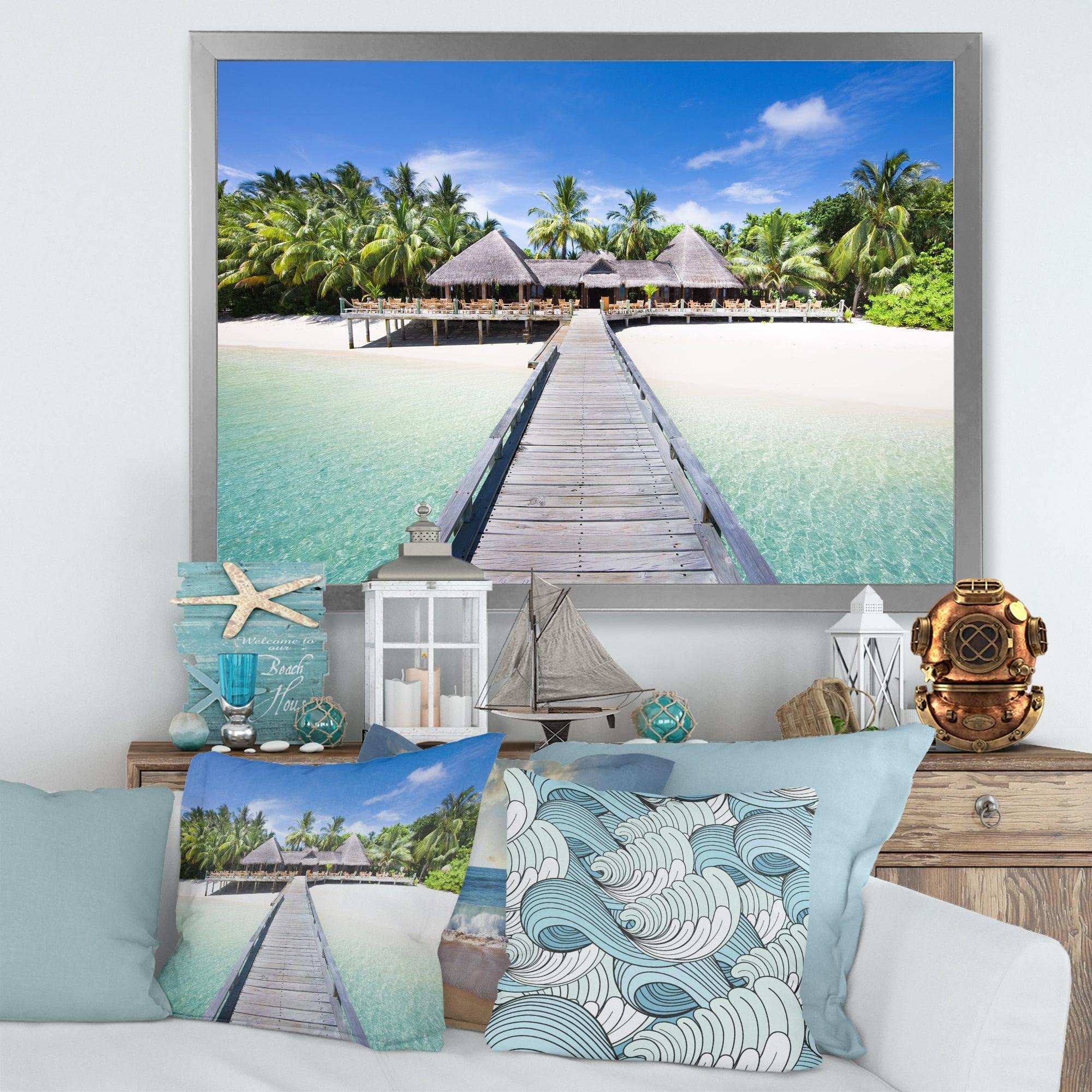 Beach with Coconut Palm Trees