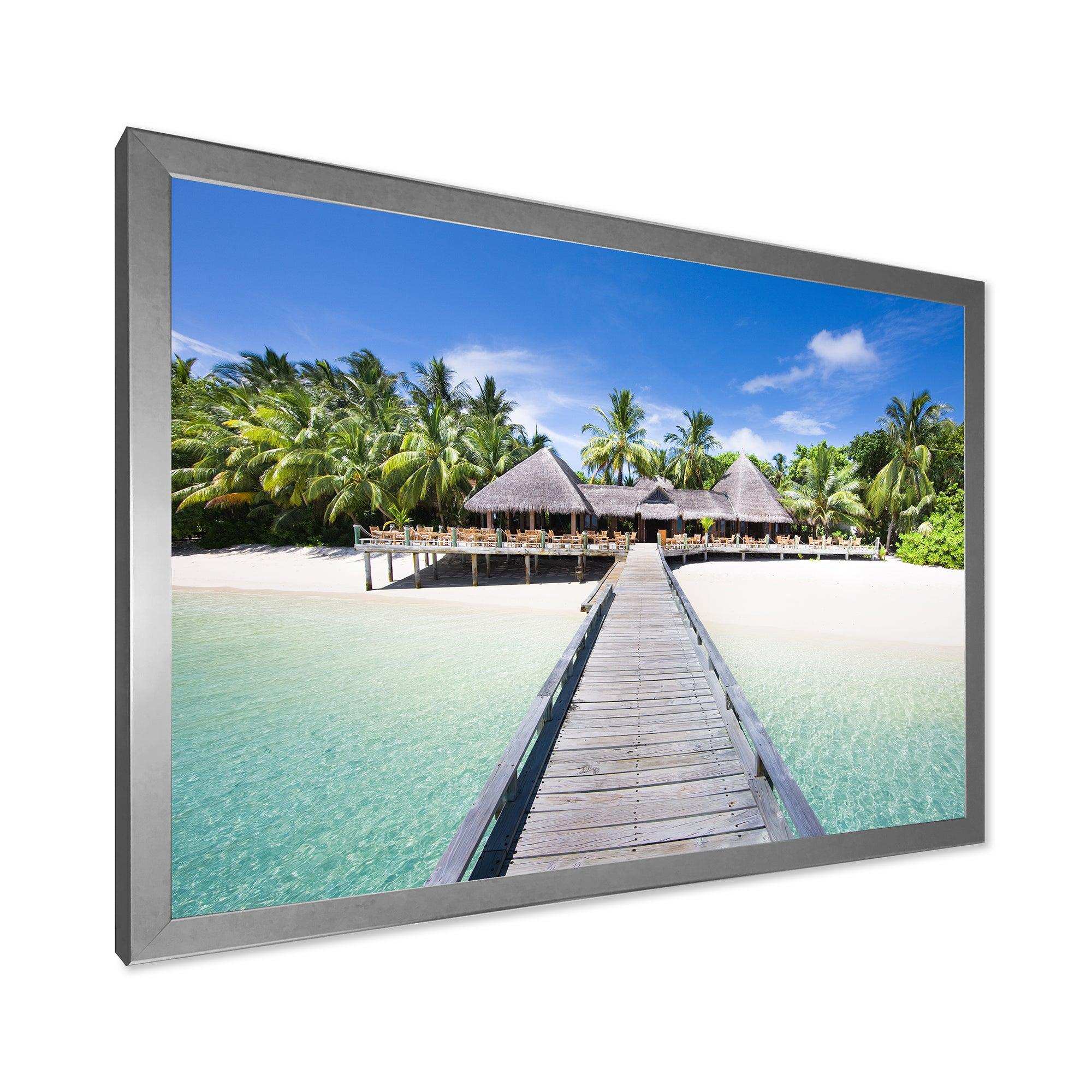 Beach with Coconut Palm Trees