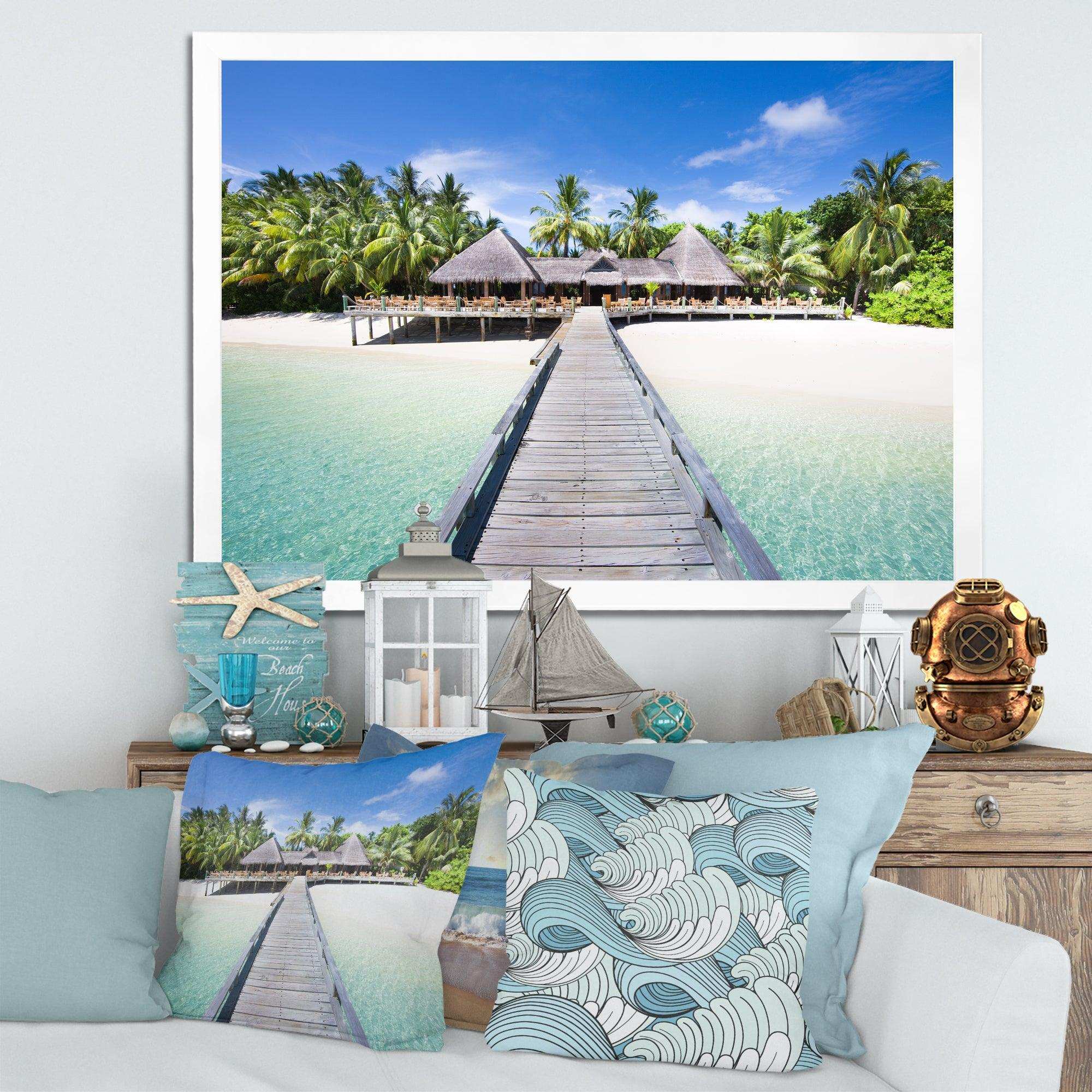 Beach with Coconut Palm Trees