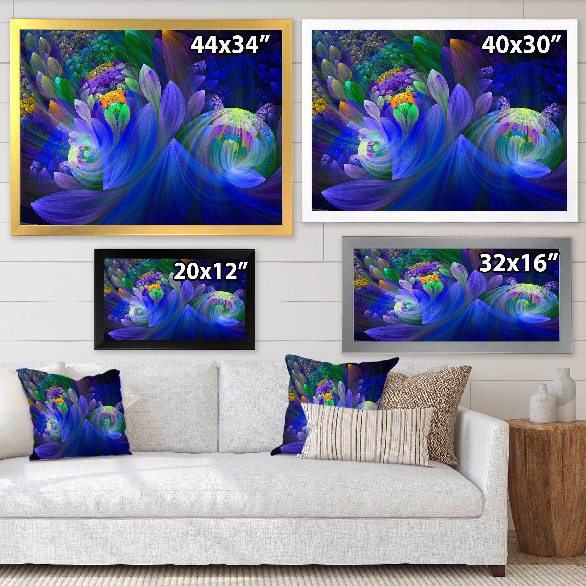 Blue Fractal Flower Bouquet