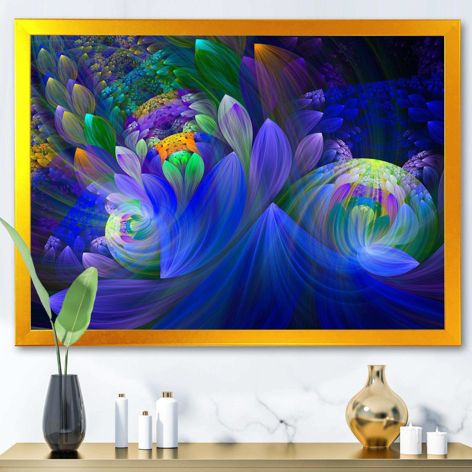 Blue Fractal Flower Bouquet