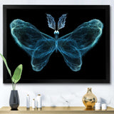 Turquoise Fractal Butterfly in Dark