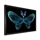 Turquoise Fractal Butterfly in Dark