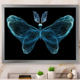 Turquoise Fractal Butterfly in Dark
