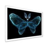 Turquoise Fractal Butterfly in Dark