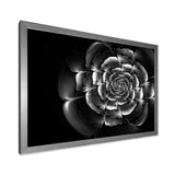 Fractal Silver Rose in Dark