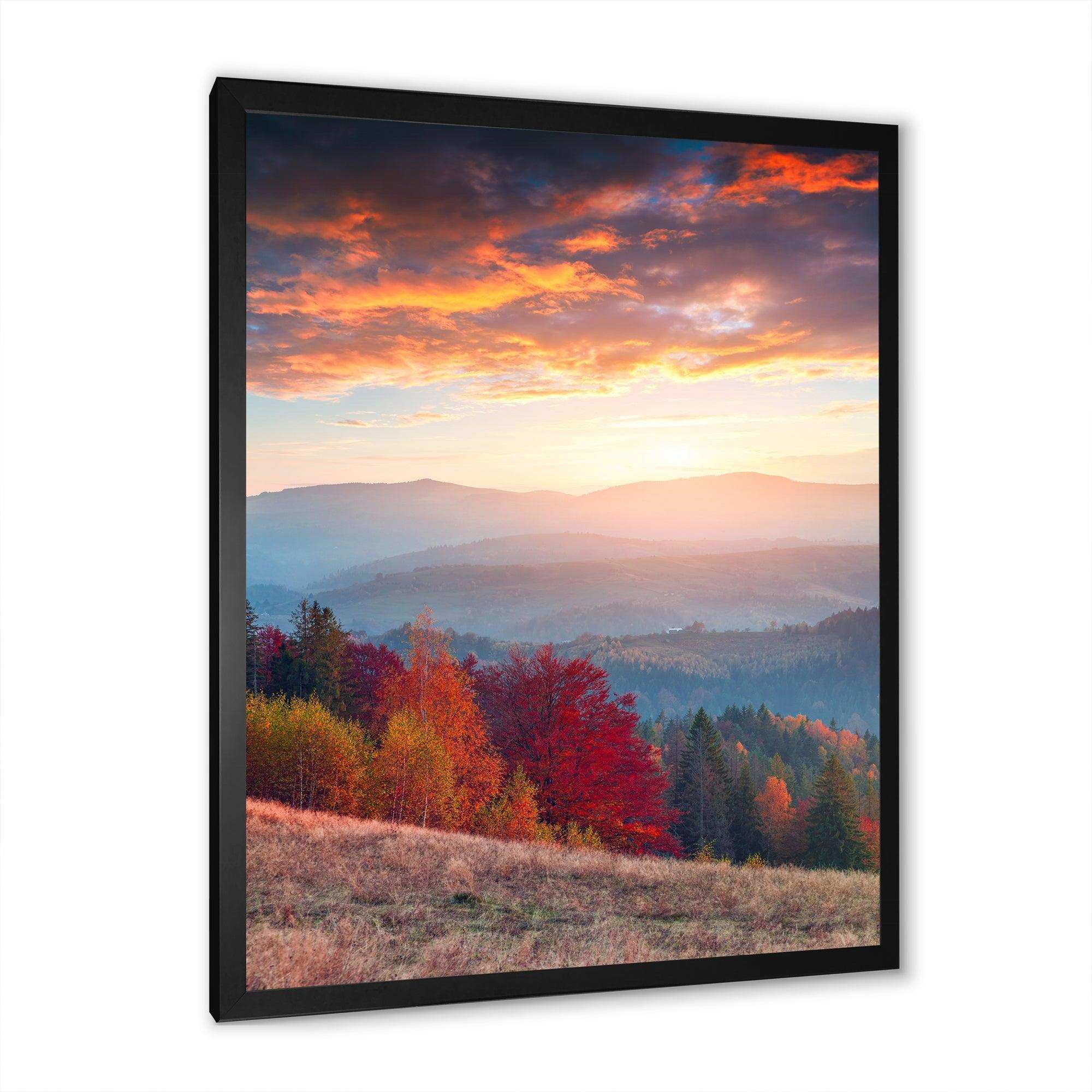 Sunrise in Carpathian Mountains