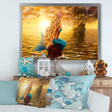 Sea Mermaid with Ghost Ship