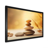 Zen Serenity Cairn Sculpture Balance I - Spiritual Canvas Wall Art