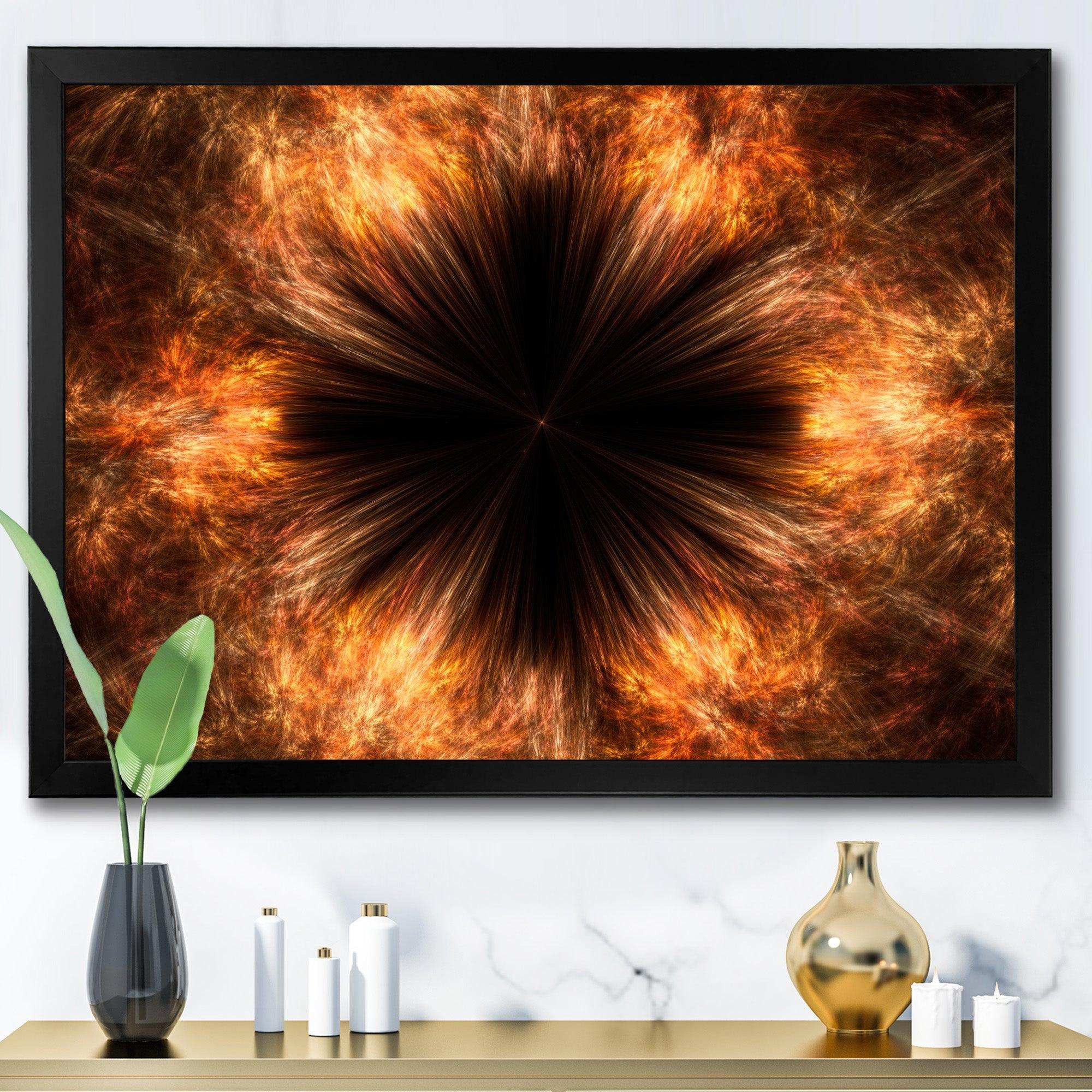 Fractal Black Brown Flower