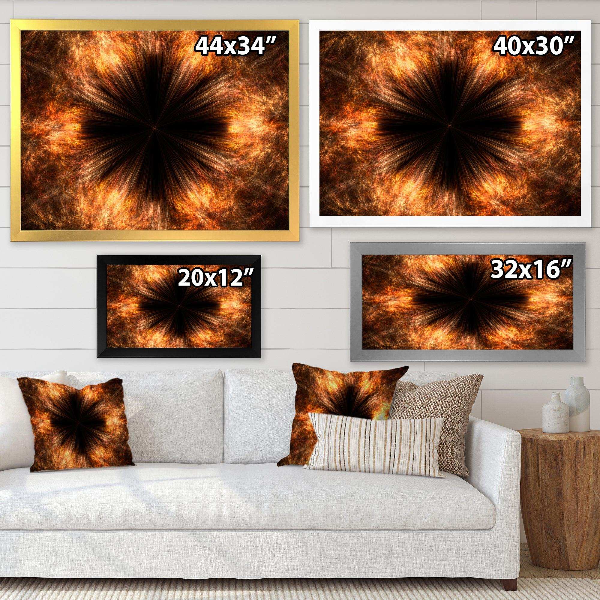 Fractal Black Brown Flower