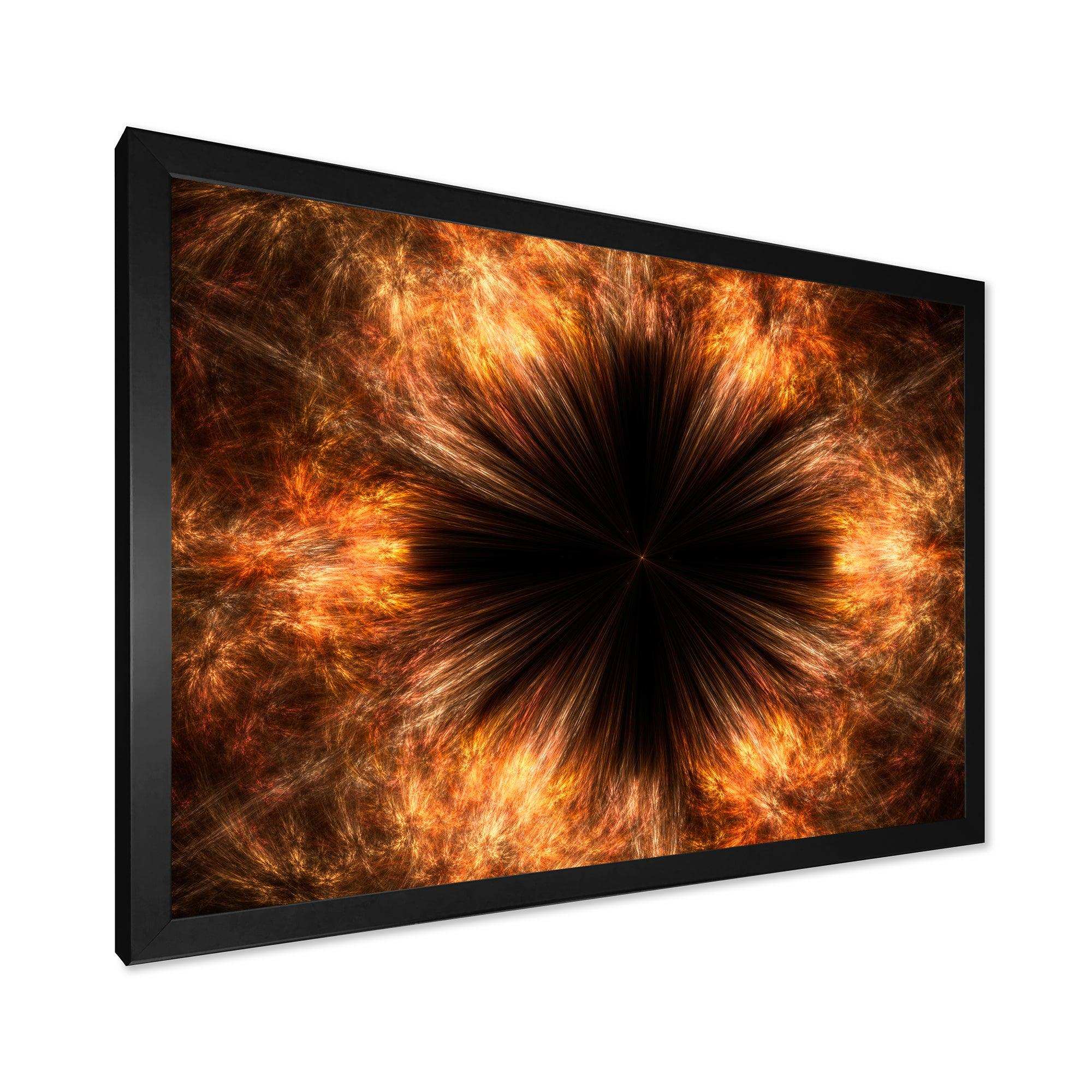 Fractal Black Brown Flower