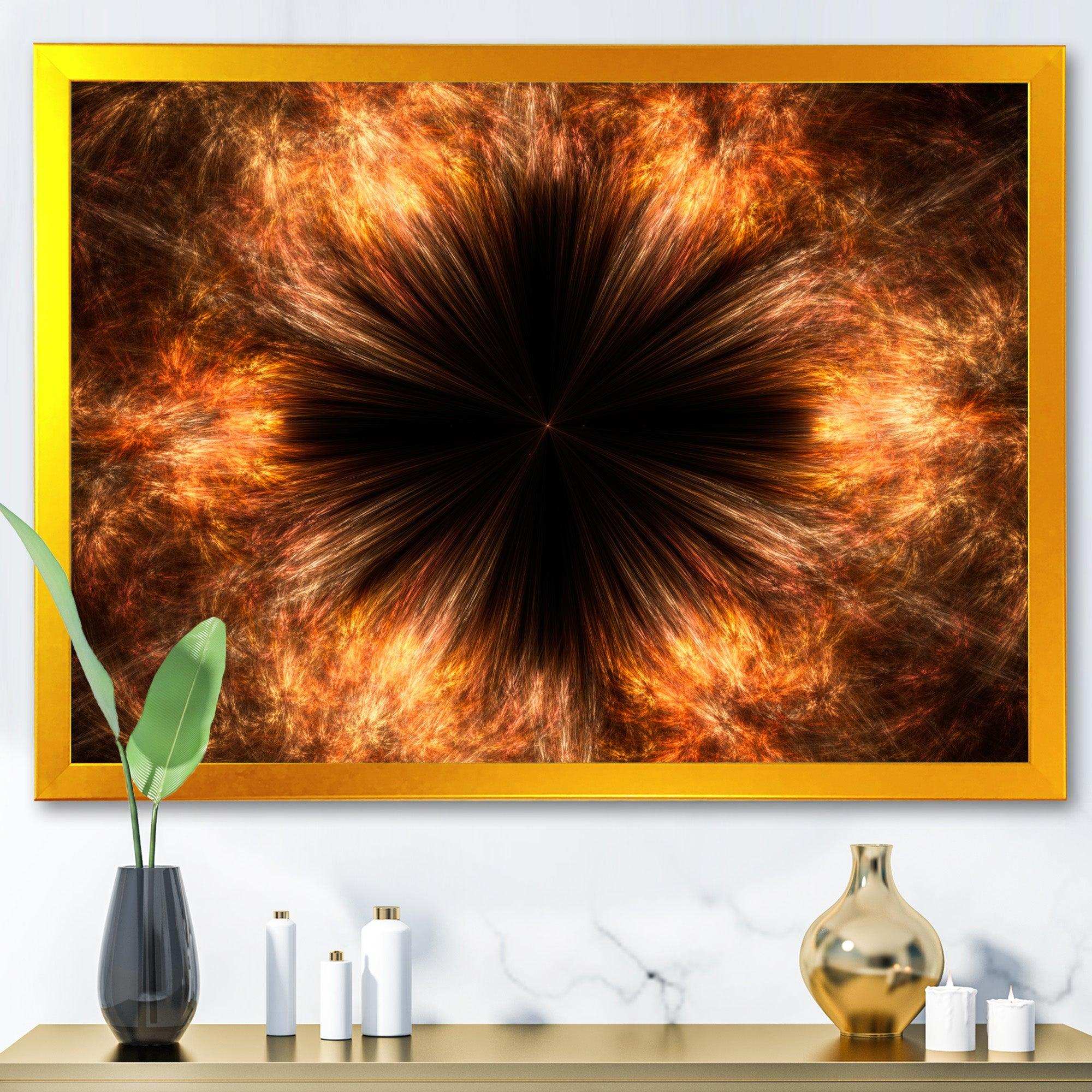 Fractal Black Brown Flower