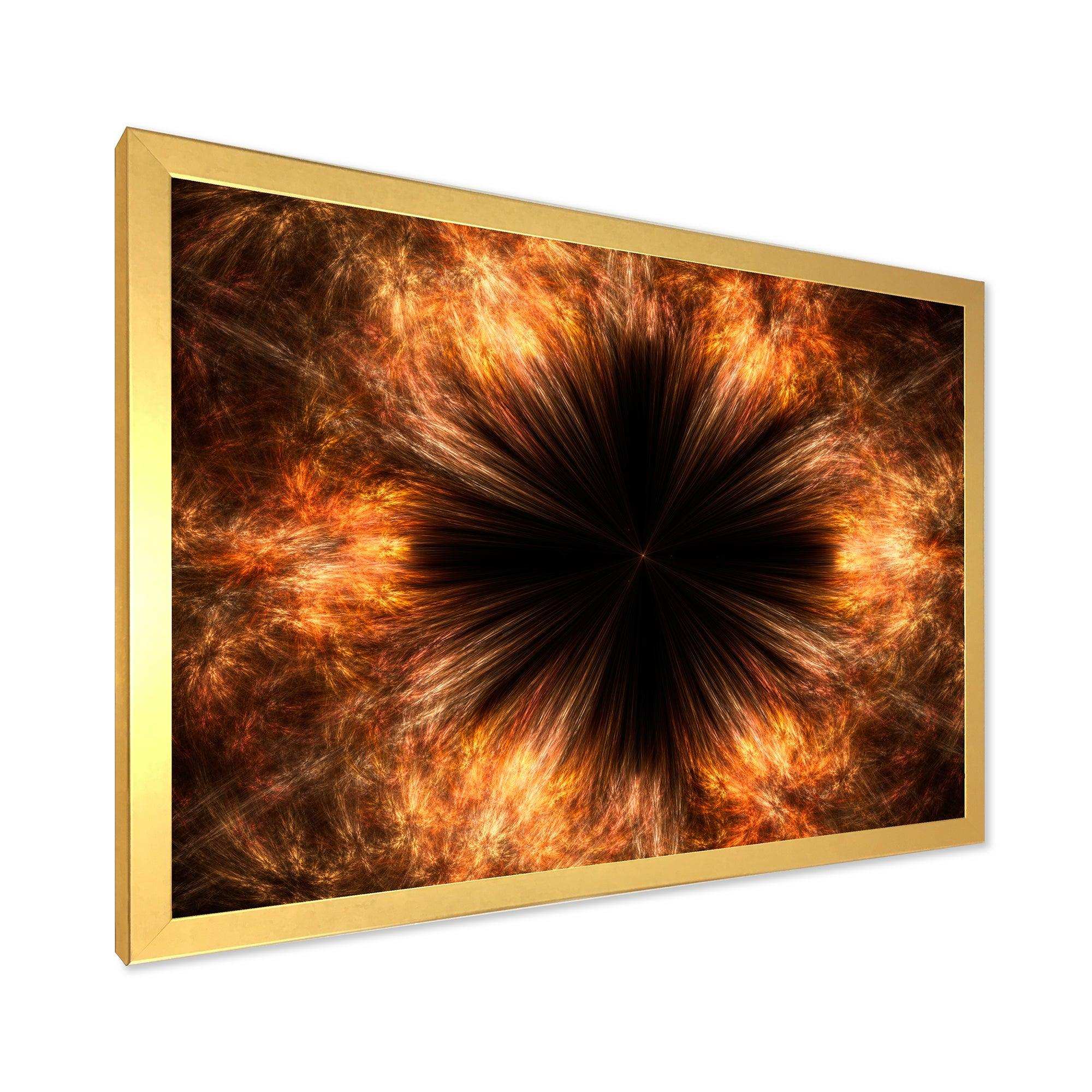 Fractal Black Brown Flower