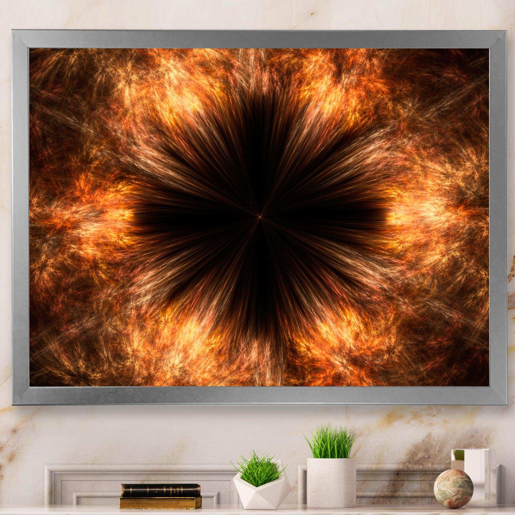 Fractal Black Brown Flower