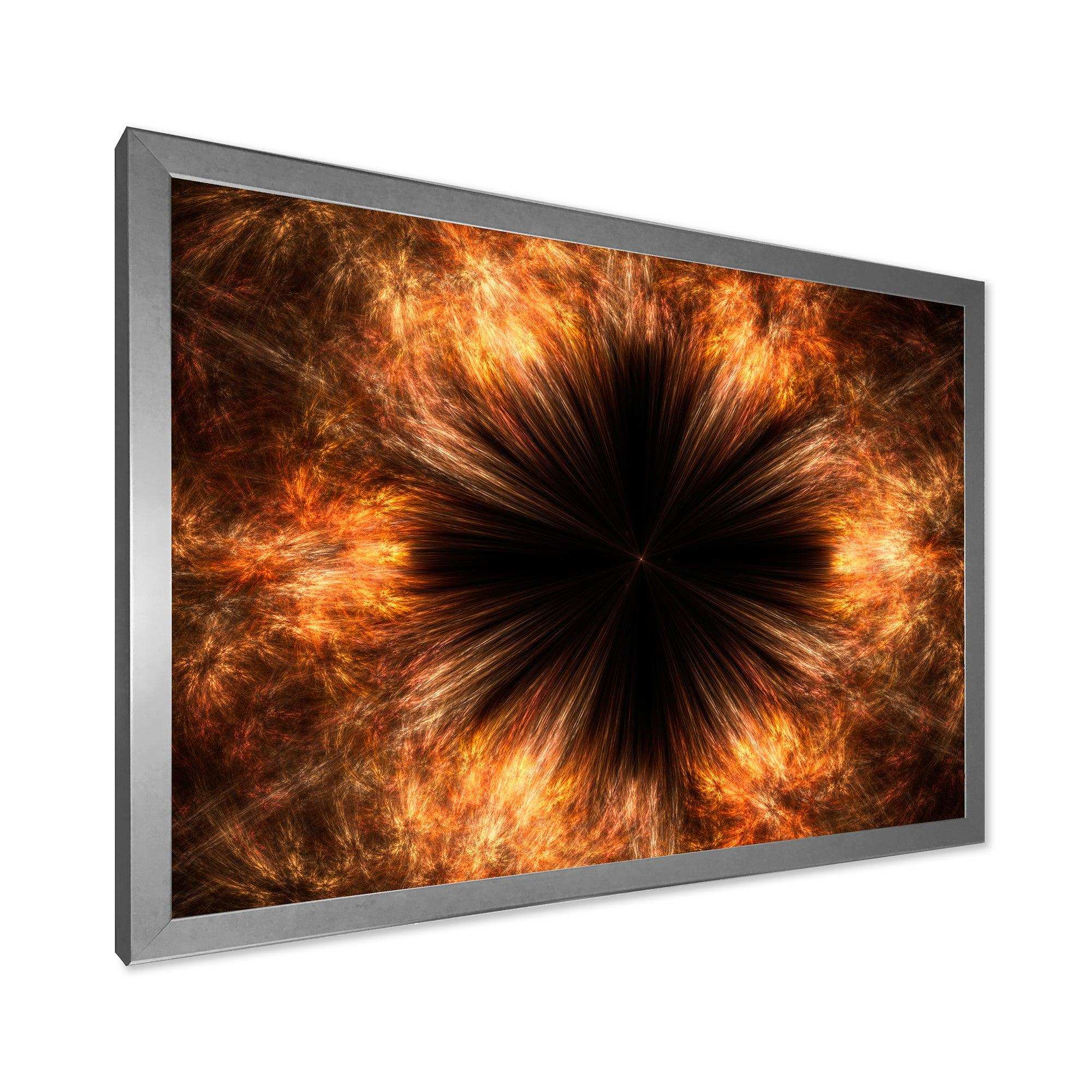 Fractal Black Brown Flower