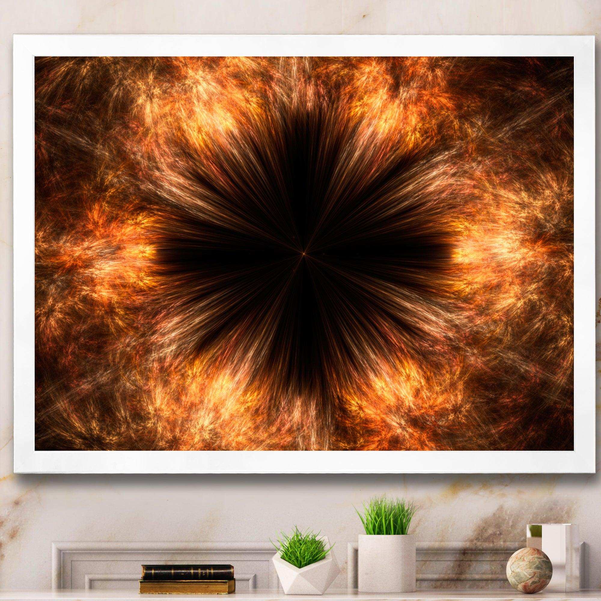 Fractal Black Brown Flower