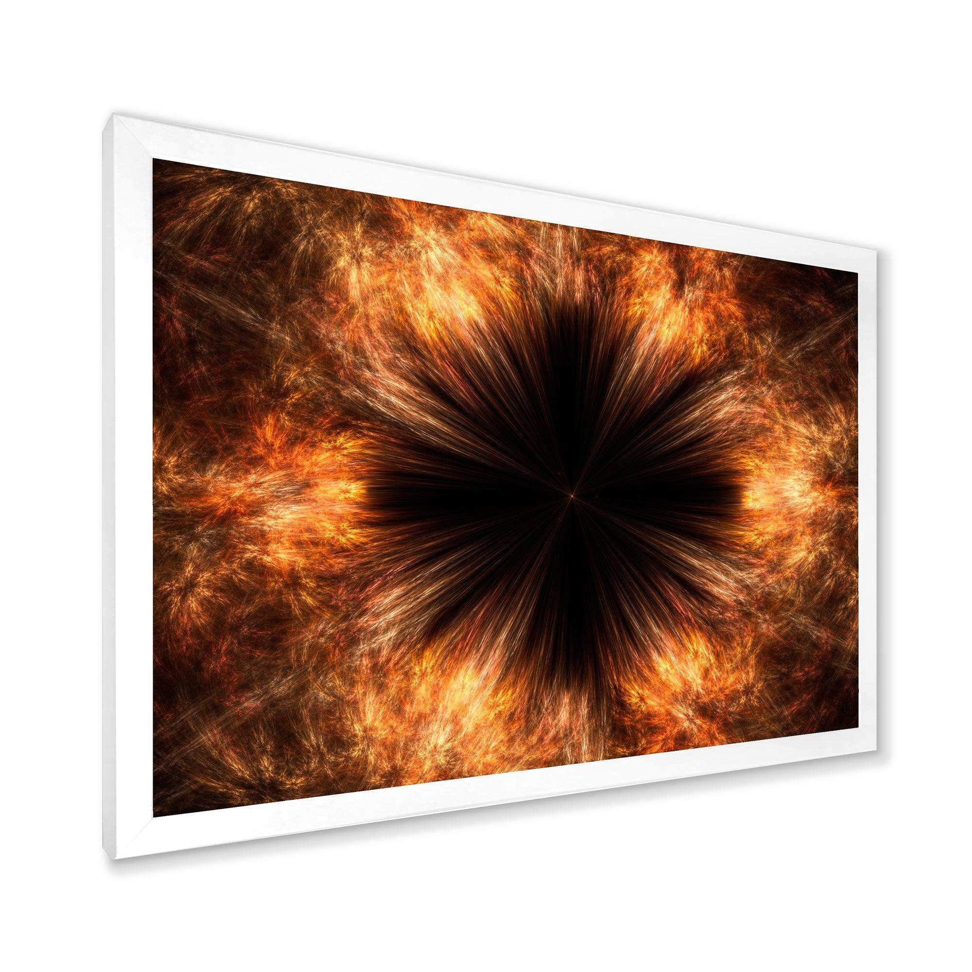 Fractal Black Brown Flower