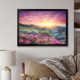 Morning with Flowers in Mountains