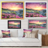 Morning with Flowers in Mountains