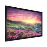 Morning with Flowers in Mountains