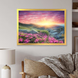 Morning with Flowers in Mountains