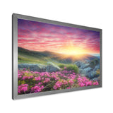 Morning with Flowers in Mountains