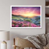 Morning with Flowers in Mountains