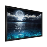 Romantic Full Moon Over Sea
