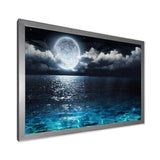 Romantic Full Moon Over Sea