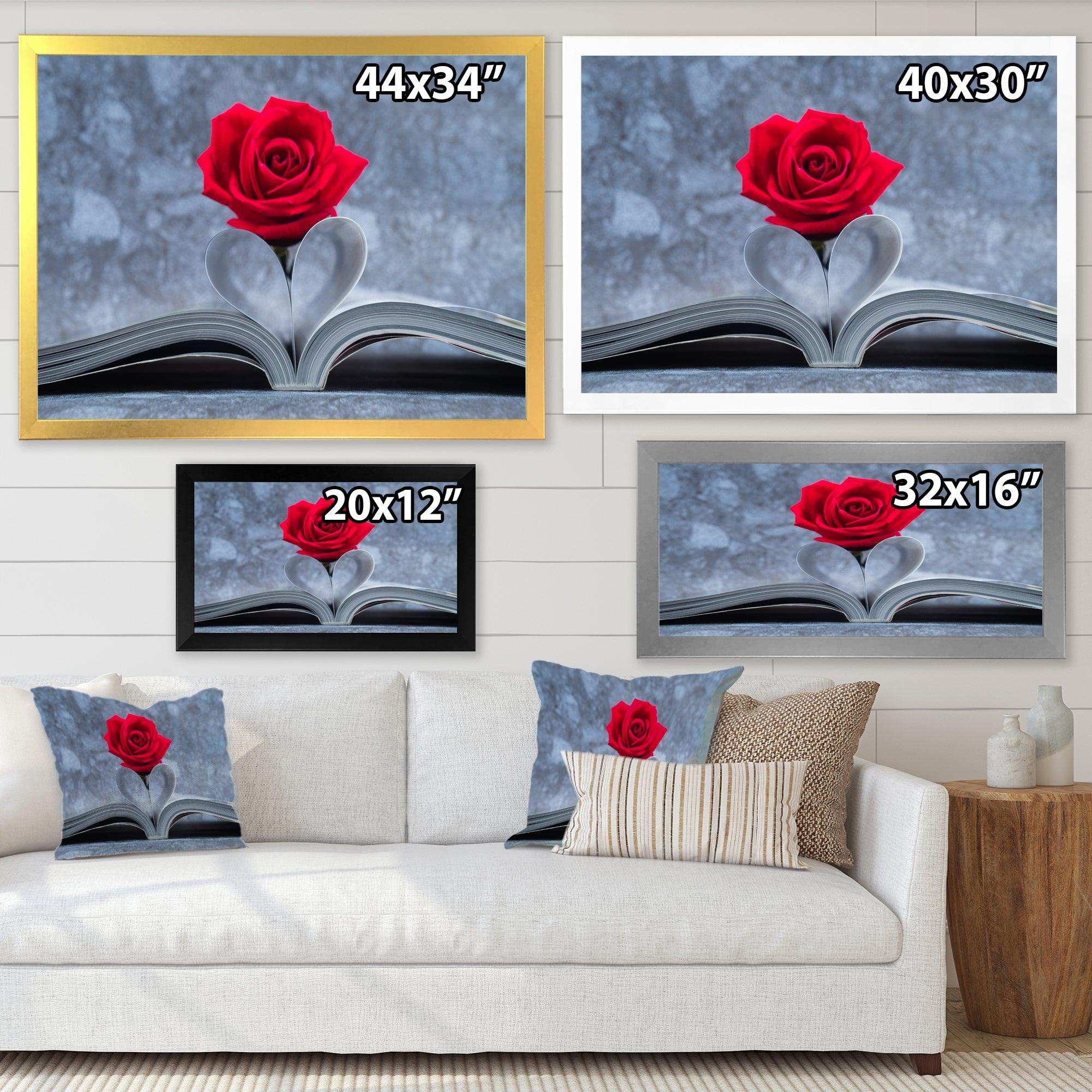 Red Rose Inside the Book