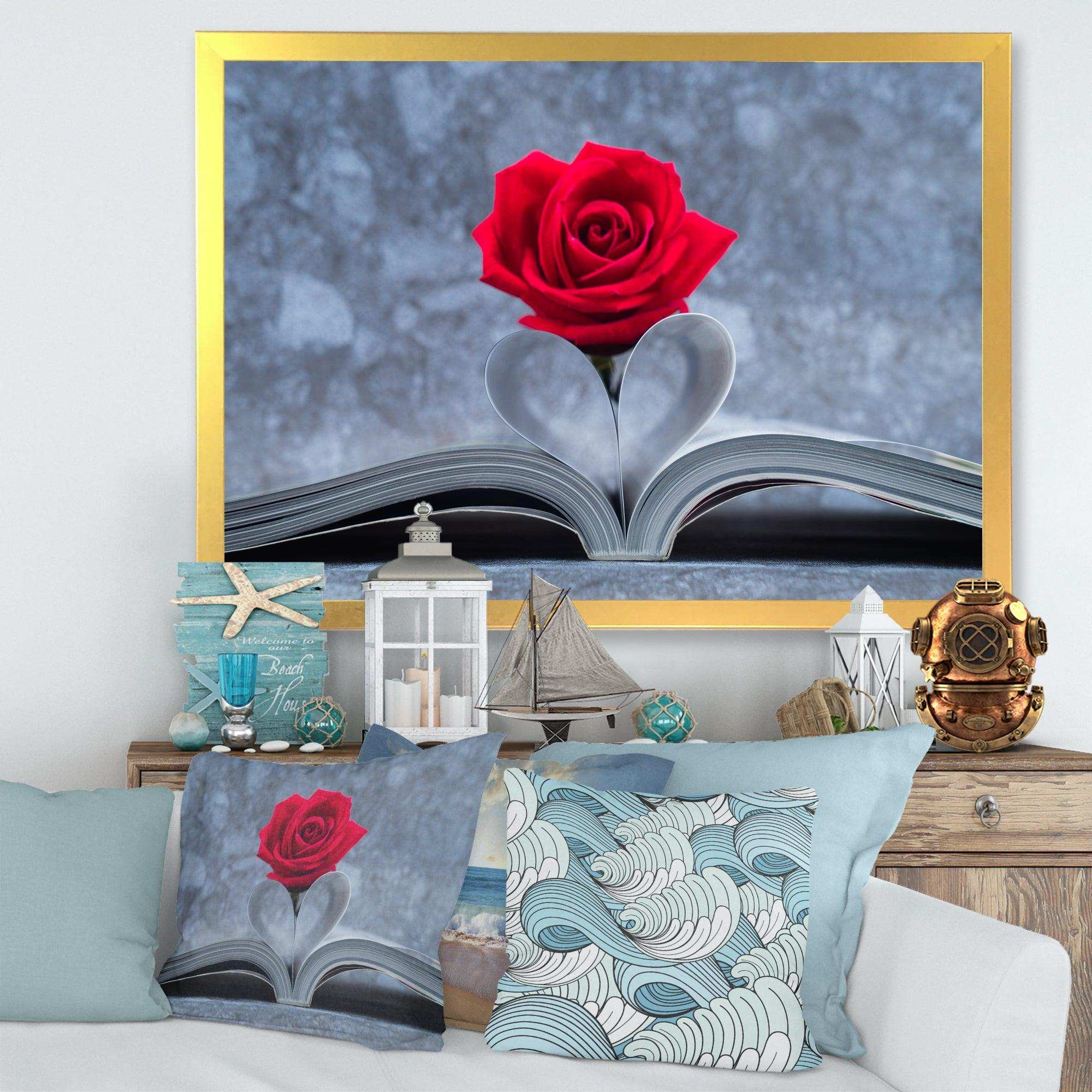 Red Rose Inside the Book