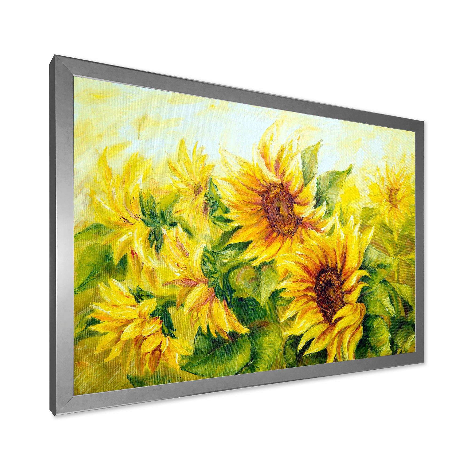 Bright Yellow Sunny Sunflowers