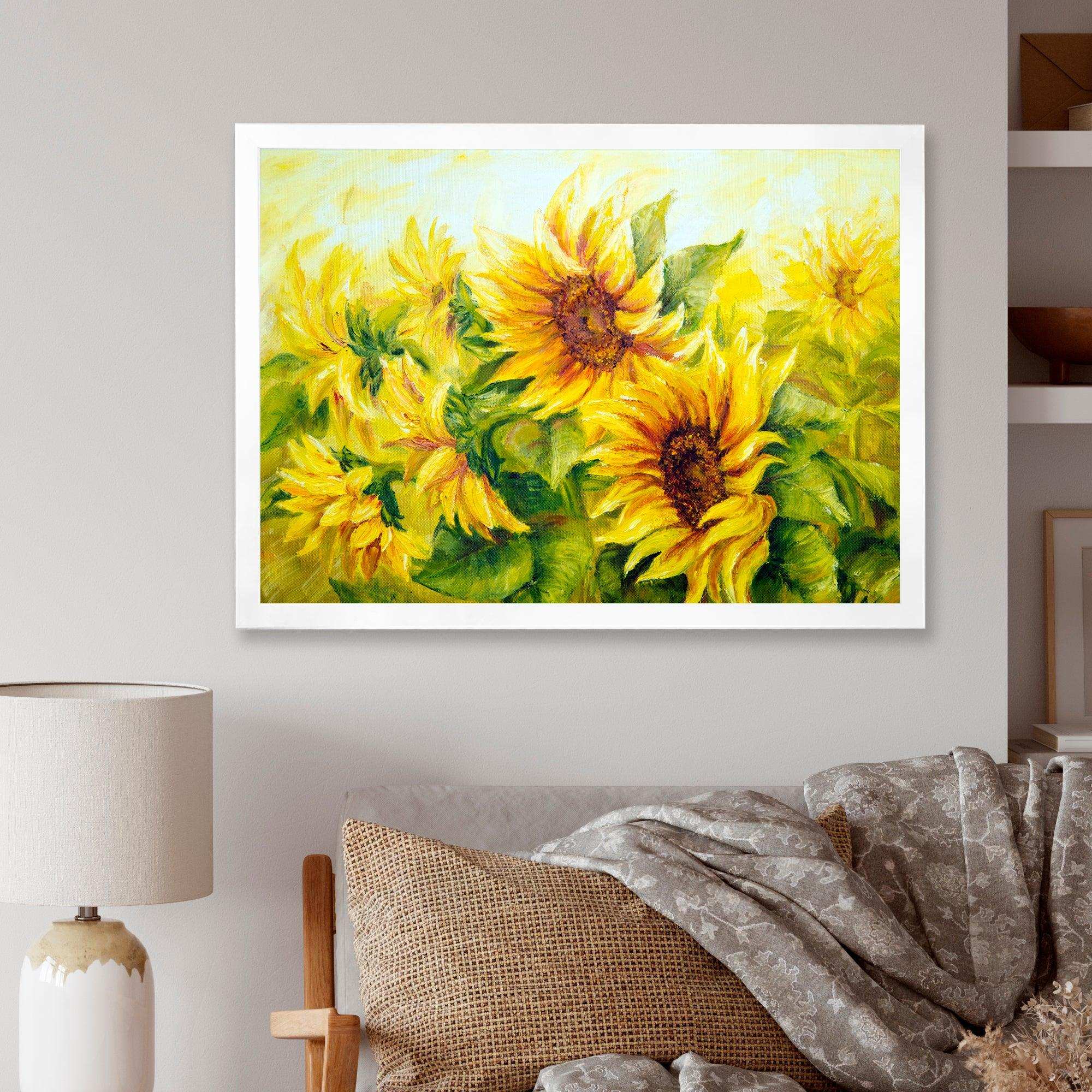 Bright Yellow Sunny Sunflowers