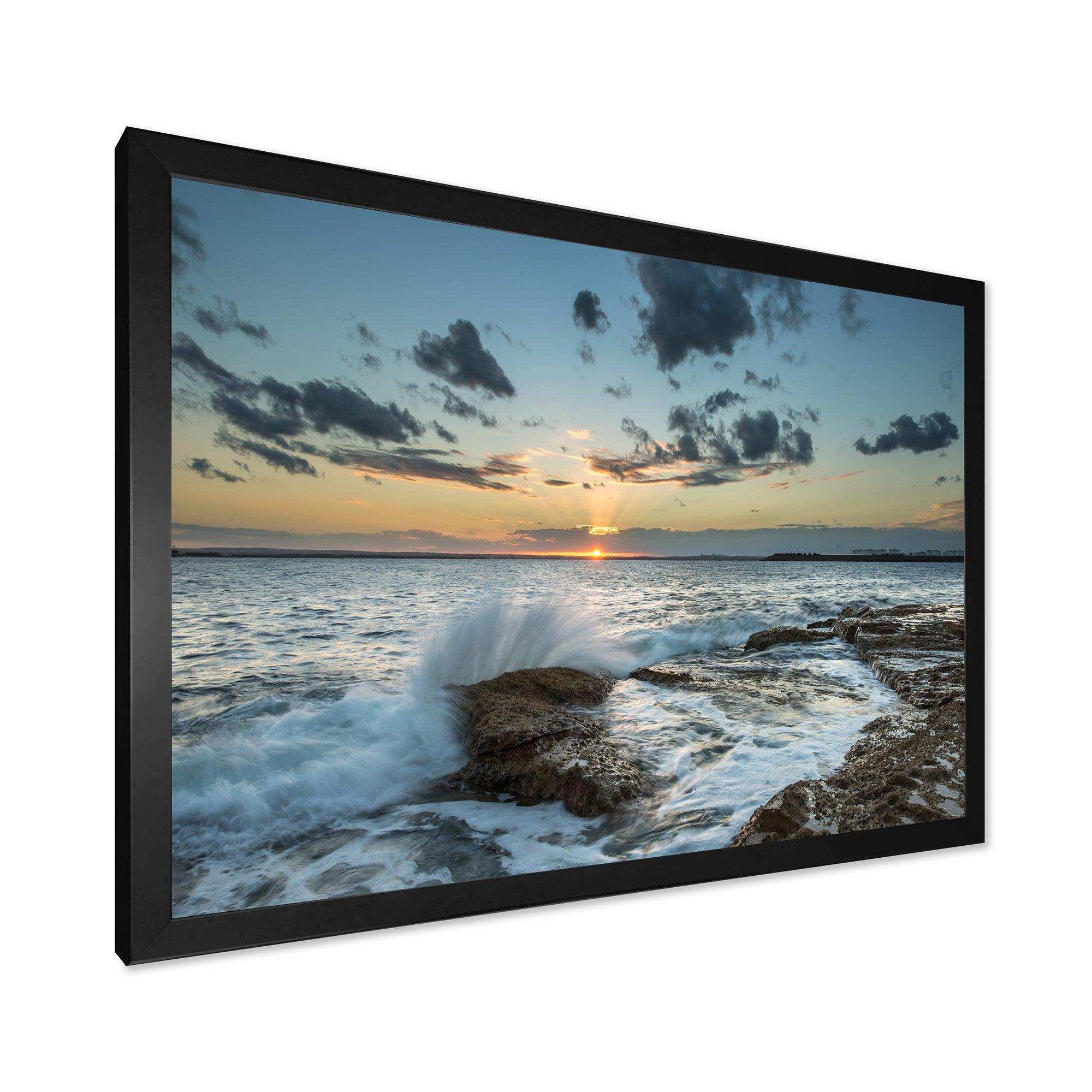 Bright Sydney Sunset Over Sea