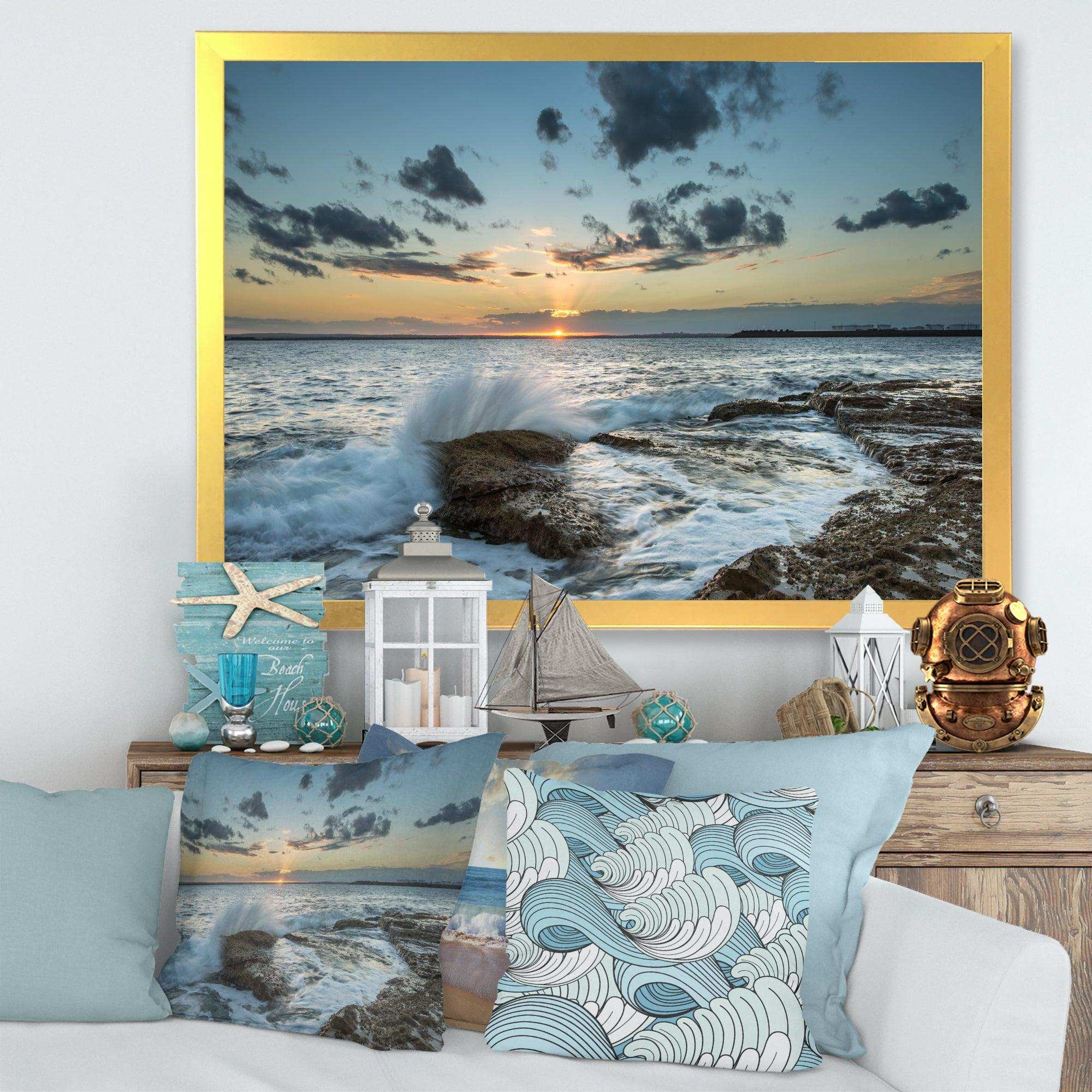 Bright Sydney Sunset Over Sea