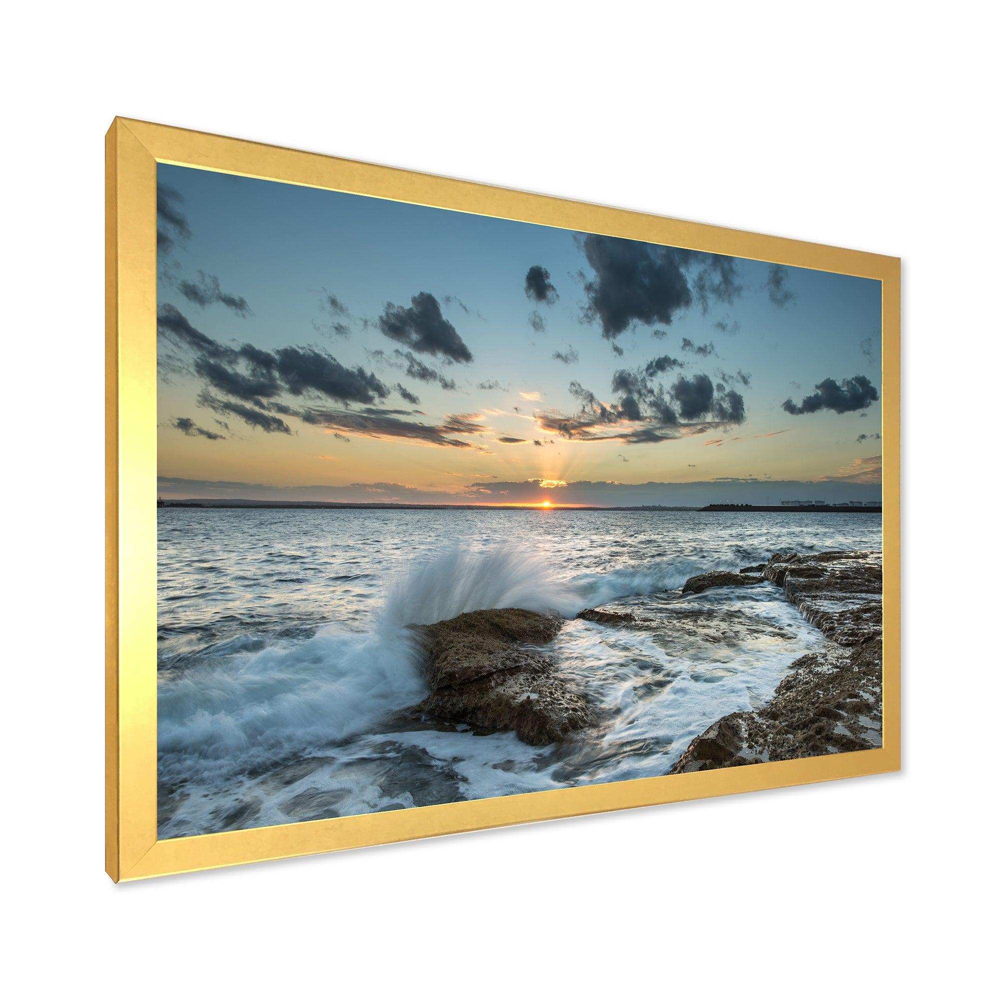 Bright Sydney Sunset Over Sea