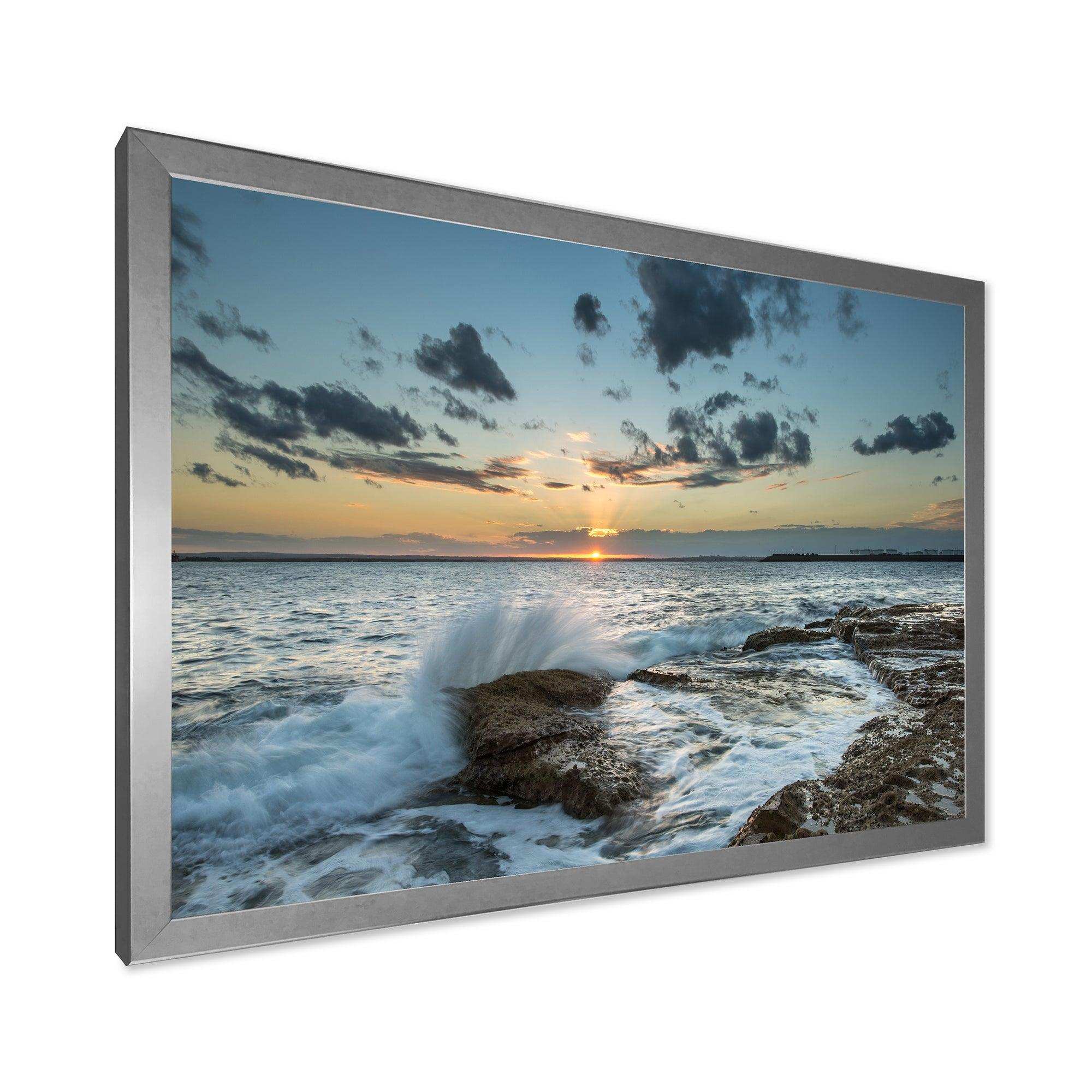 Bright Sydney Sunset Over Sea