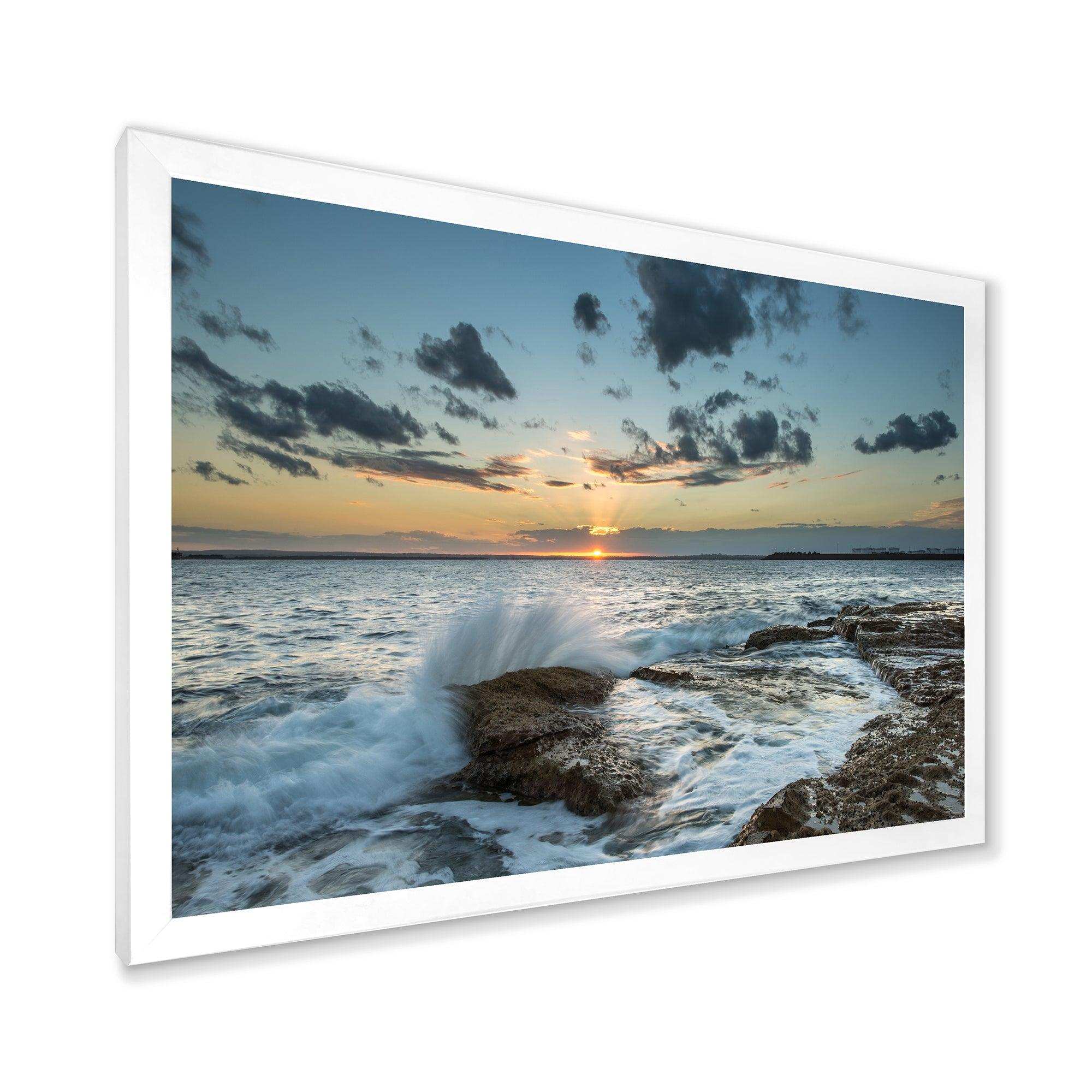 Bright Sydney Sunset Over Sea