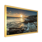 Sydney Beach with Bright Sunset