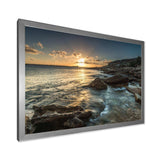 Sydney Beach with Bright Sunset